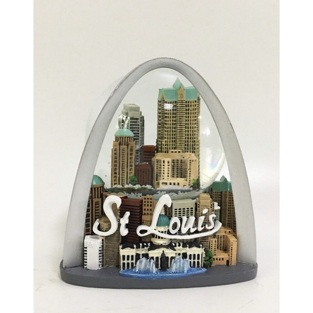 Zizousa 45MM GLOBE ST. LOUIS City Skyline Souvenir Collectible Home Decor Accent